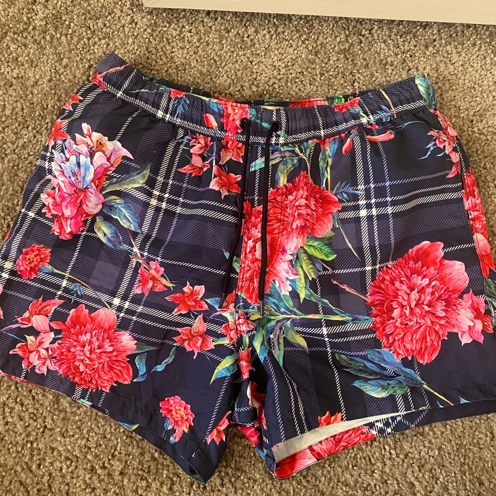ASOS floral Swim-shorts.
